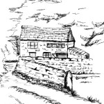 House sketch using pen